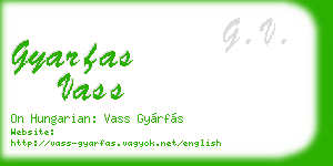 gyarfas vass business card